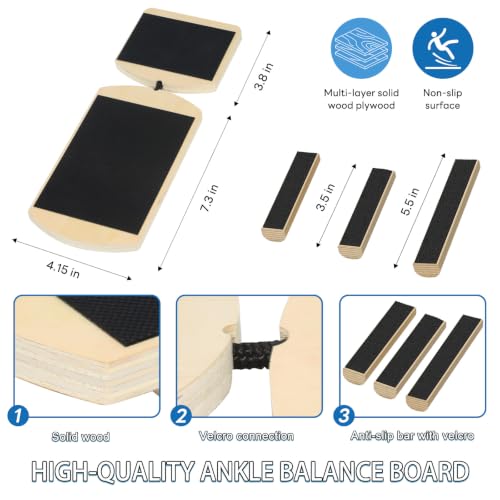 Ankle Balance Board and Foot Strengthener, Used for Physical Therapy Training for Sprains, Achilles Tendon Pain, and Plantar Fasciitis, Single-leg Balance Board With User Manual
