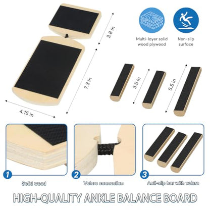 Ankle Balance Board and Foot Strengthener, Used for Physical Therapy Training for Sprains, Achilles Tendon Pain, and Plantar Fasciitis, Single-leg Balance Board With User Manual