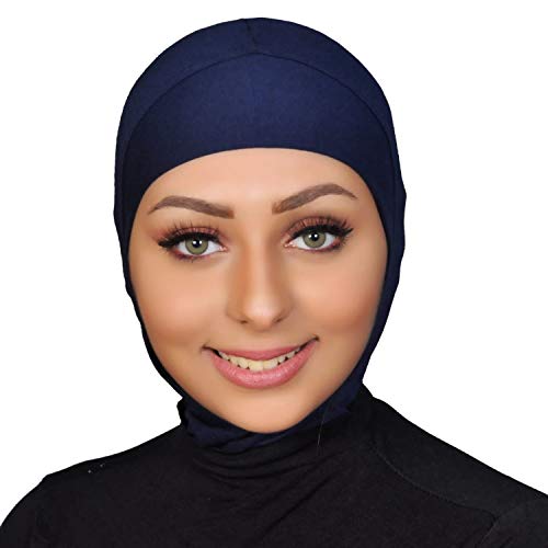 AL AMIRA Women's Ninja Cotton Hijab Underscarf One Piece - color: Navy Blue
