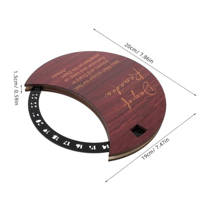 Alipis Wooden Ramadan Countdown Calendar Rotatable Calendar Eid Mubarak Decoration Holiday Countdown Decorative for Home Decor