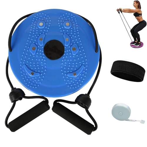 Waist Sculptor, 2026 New Lovely Waist Twister Machine Exercise with Arm Bands, Adjustable Ab Twister Board Twisting Waist Disc for Legs, Buttocks, Hip Exercise Training, Shaping the Body - color: Blue