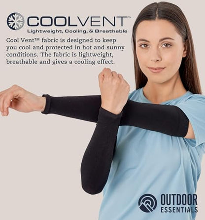 OutdoorEssentials UV Sun Sleeves for Men & Women, Cooling Arm Sleeves UPF 50+ | Golf, Tattoo Cover Up, Sun Protection - color: (3 Pairs): 1 Black, 1 Dark Gray, 1 Blue