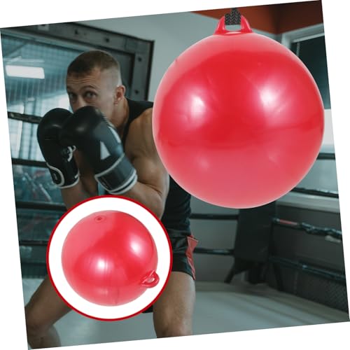 TOYANDONA Durable Water Sandbag Boxing Punching Ball for Training Height Hanging Speed Ball for Reaction Agility Exercise Portable Red Filled Workout Bag