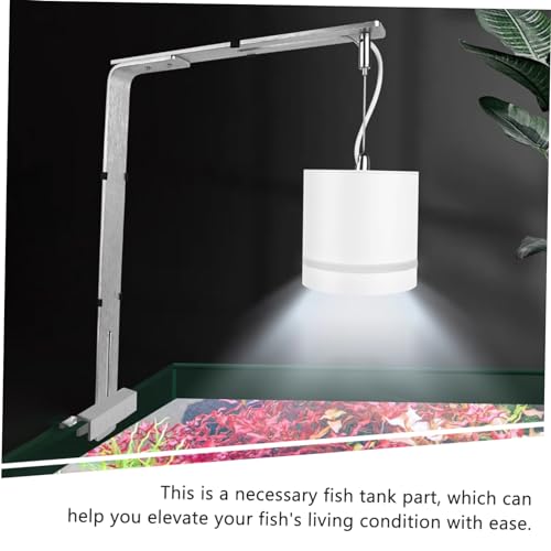VANZACK Aquarium Light Holder Stand Metal Lamp Rack Support for Fish Tank Lighting Brushed Finish Easy Installation Compatible