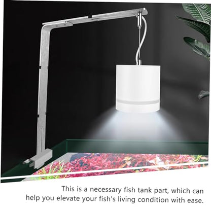VANZACK Aquarium Light Holder Stand Metal Lamp Rack Support for Fish Tank Lighting Brushed Finish Easy Installation Compatible