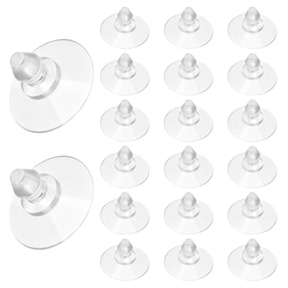 20Pcs 19mm Glass Table Suction Cups, Transparent Anti-Collision Suction Cups Without Hooks for Bathroom Wall Door Window
