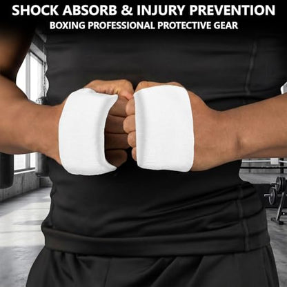 1/2/4pairs Knuckle Guards for Boxing Gel Hand Guard Protection Boxing Knuckle Pads Gel Hand Wraps for Men Women Fitness Athletes Muay Thai Kickboxing MMA Combat Sports Training Sparring Supplies - color: white