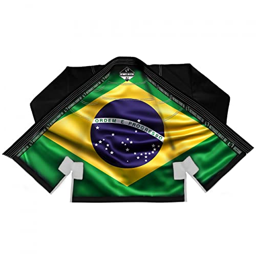 Ultimate - Brazilian Jiu Jitsu Gi - Inner Sublimation of Brazil Flag - size: A2