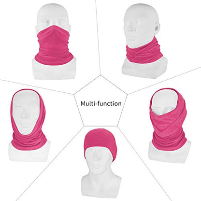 Polar Fleece Neck Warmer - Windproof Winter Neck Gaiter Cold Weather Face Mask For Men Women - 1 Pack - color: 1 Pack Rose Red