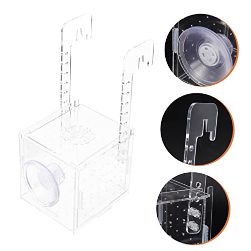 COLLBATH Hanging Isolation Box for Fish Transparent Breeding Separator Upper Cover for Aquarium Use Safe and Practical Fish Hatchery Accessory