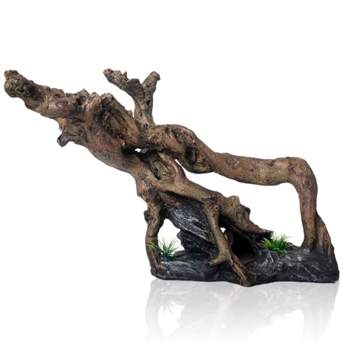 Fish Tank Decorations Aquarium Décor Resin Artificial Tree Trunk Root (E) - color: E