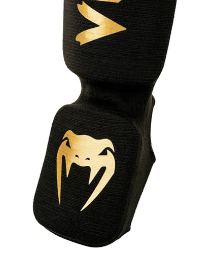 Venum Kontact Shin Guards - color: Black/Gold, size: Small
