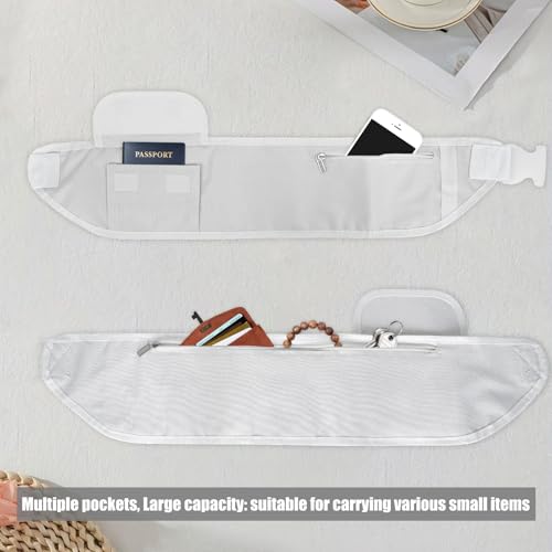 Qianliniuinc Men's Ihram Belt with Multi-Pocket Storage,Adjustable Ihram Belt for Men for Umrah Essentials and Hajj