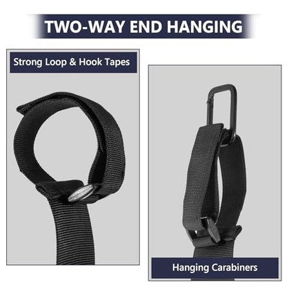 Hockey Hanger 58Inch Portable Gear Rack Organizer with 2 Adjustable Hooks for Home, Outdoor, Ice Hockey, Skating, Camping, Fishing
