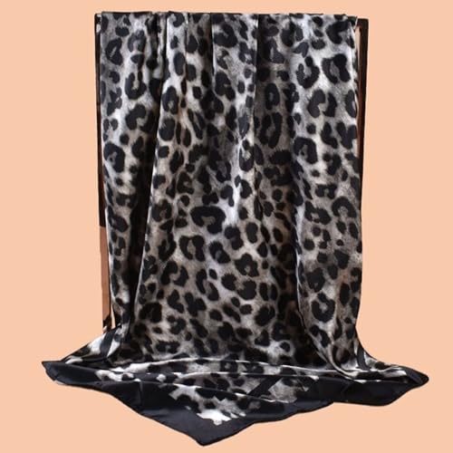 Head Scarf Hair Neck Scarves for Women Purse Bag Scarfs for Handbag Silky Satin Square Headscarf Fashion Hair Bandanas - color: Black