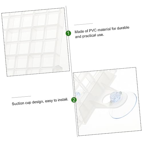 Garneck Egg Crate Panel Fish Tank Separator Suction Cup Spliced Lattice Plate Aquarium Supplies Divider Random Color