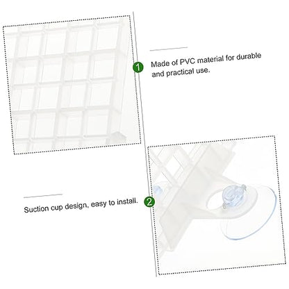 Garneck Egg Crate Panel Fish Tank Separator Suction Cup Spliced Lattice Plate Aquarium Supplies Divider Random Color
