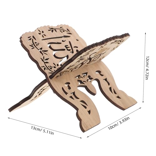 Homoyoyo Wooden Book Stand Holder for Desktop Reading Quran Display Rack Detachable Reading Stand for Home Office Library and Temple Use Practical and Design