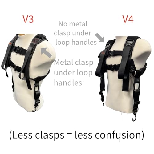 Squat Harness V4 2025 Version Professional Weight Support vest, Adjustable Heavy-Duty Straps - color: Black