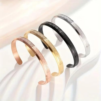 Ayatul Kursi Cuff Bracelet for Women Islam Eid Islamic Jewelry Gifts Stainless Steel Muslim Quran Allah Arabic Bangles Bracelets - color: Gold