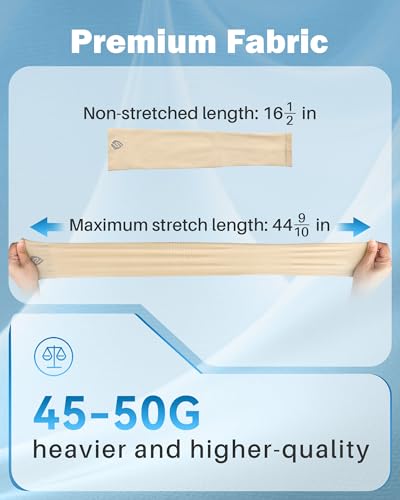 Arm Sleeves for Men Women UV Sun Protection Compression Arm Warmer Tattoo Cover Up, Sports Golf Cooling Sleeves - color: 3 Pairs_black+white+beige