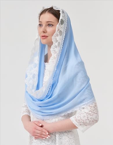 Leimandy Infinity Chapel Veil Hijab Scarf Head Wrap for Muslim V96 - color: Skyblue