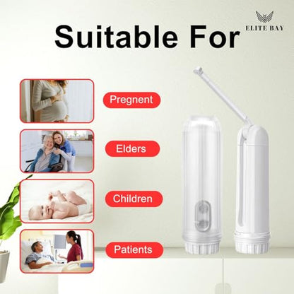 Portable Bidet Bottle – Travel-Friendly, Squeeze Bottle Design, Adjustable Spray for Personal Hygiene, Camping.