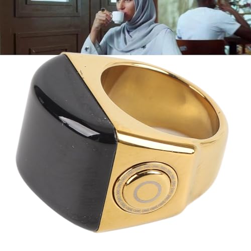Bewinner Smart Ring Counter, Zinc Alloy Smart Tasbih Ring, IP67 Digital Rechargeable Finger Counter, Prayer Time Reminder Finger Counters for Muslims (22mm)