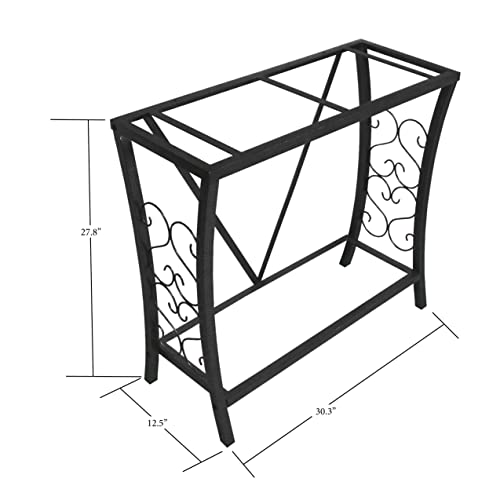 Aquatic Fundamentals 29 Gallon Metal Aquarium Stand, 30.3" L x 12.5" W, Black - size: 29 Gallon