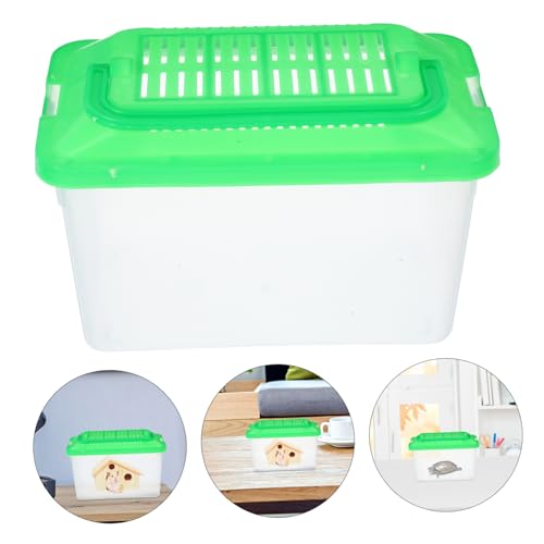 Totority Portable Turtle and Fish Carrier Box Reptile Habitat Lightweight Handheld Tank for to Clean Optimal Airflow for and Turtles Medium