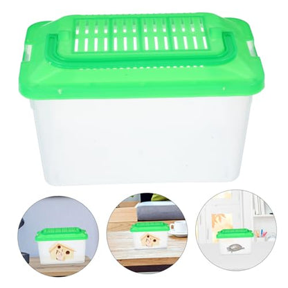 Totority Portable Turtle and Fish Carrier Box Reptile Habitat Lightweight Handheld Tank for to Clean Optimal Airflow for and Turtles Medium