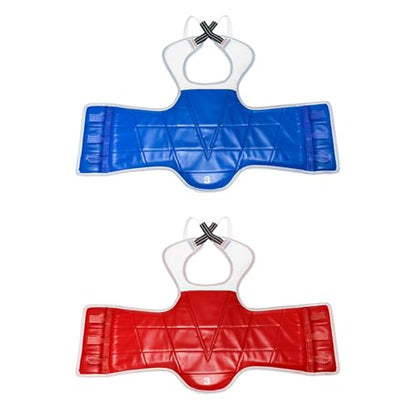 Taekwondo Chest Guard Breathable Polyester Adjustable Fit Training Gear Leather Taekwondo Protectors Perfect for Adults PU Martials Art Chest Guard Adjustable - size: Large