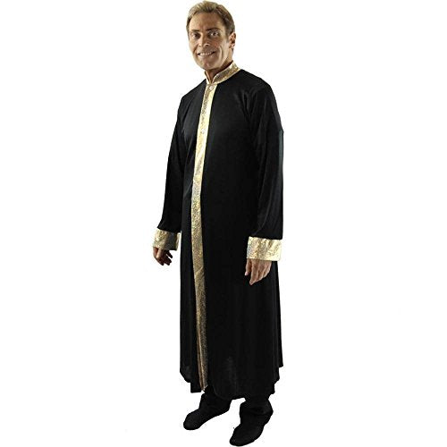 Danzcue Mens Worship Dance Stained Glass Robe - color: Black-gold, size: Small-Medium