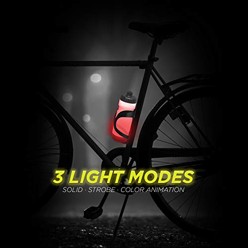 led2O Light-Up Squeeze Sports Water Bottle with Dual-Mode LED Lighting, 20 Ounce (1)