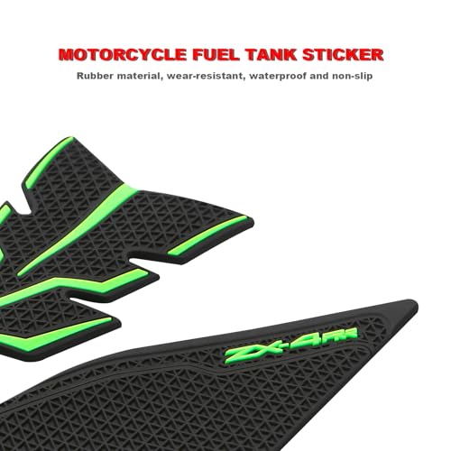 Motorcycle Tank Grip Tank Pad Protector for ZX4R ZX-4RR 2023 2024 (Green) | Motorcycle Tank Pad Tank Protector