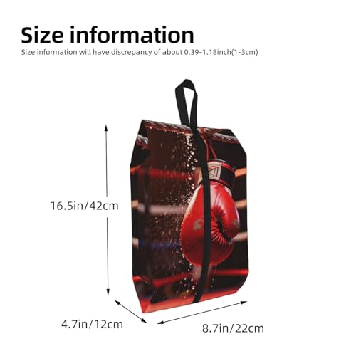 Boxing Glove Ring Shoe Bag for Travel-Waterproof Shoe Organizer for Suitcase, 3 in 1 Storage Pouch for Gym Sneakers