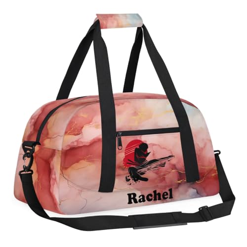 Personalized Martial Art Bag Duffel Bag for Girls, Custom Taekwondo Karate Bag Overnight Bags for Travel Weekender Practice Girl - color: Option 13