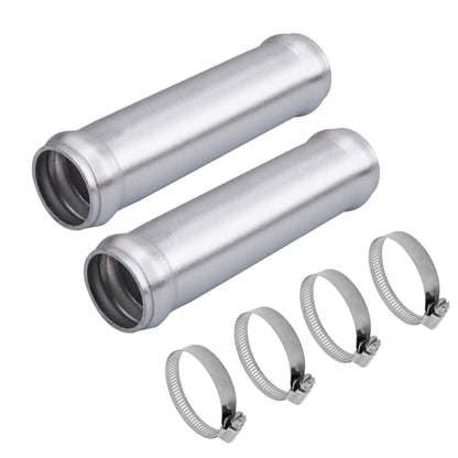 AC PERFORMANCE 1.25" (32mm) OD Aluminum Alloy Hose Joiner Silicone Pipe Connector Bead, 4" Length with 304 SS Clamps, Pack of 2 - size: 1.25" (32mm) - 2PCS