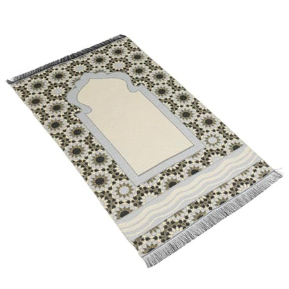 Modefa Turkish Travel Prayer Mat - Muslim Prayer Rug - Thin Woven Cotton Traditional Janamaz Sejjadah for Men Women - Prayer Matt Islam Praying Mat Stargazer (Blue) - color: Blue