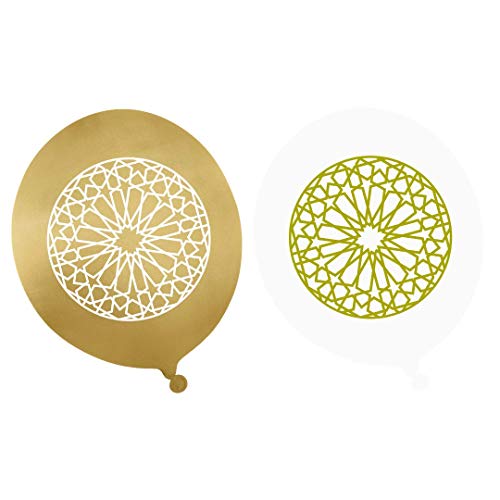 Peacock Supplies - Geo Gold Party Balloons - Pack of 10