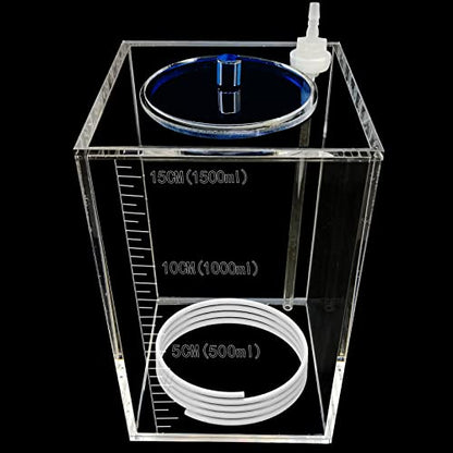dosing Container,Aquarium Air Pump Accessories,dosing Pump Liquid containers Liquid srorage Bucket Made of acryli,Reservoir (1.5L/0.4gal Blue lid) - size: 1.5L 1grid blue lid