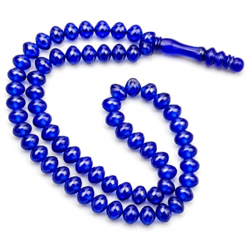 50 Pack Islamic Prayer Beads, 33 Bead Muslim Tasbih Bulk Set for Wedding Favors, Ramadan Gifts & Mosque Supplies (Dark Blue)