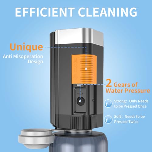 Portable Bidet for Travel, JUTIMER Rechargeable Bidet Sprayer with 400ml Bottle Capacity, Waterproof High Pressure Handheld Bidets for Women/Men, Postpartum Care, Hygiene Cleaning
