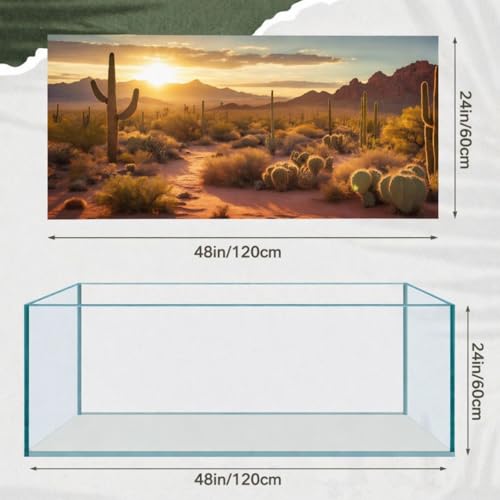 Breling 4 Pcs 48 x 24'' Reptile Tank Background 55/75/90/120 Gallon Bearded Dragon Terrarium Background Decor Polyester Reptile Tank Accessories for Leopard Gecko, Crested Gecko, Tortoises - size: 48 x 24 Inch