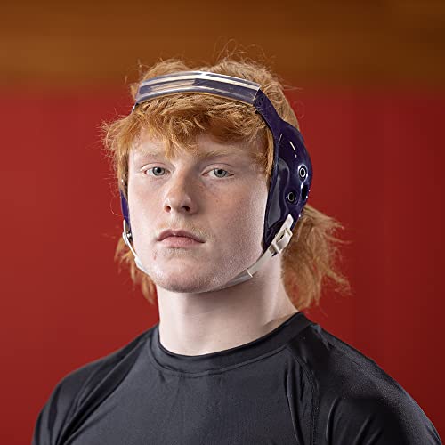 Matman Wrestling Headgear Adult Ear Guard Halo BJJ Grappling Head Guard - color: Navy