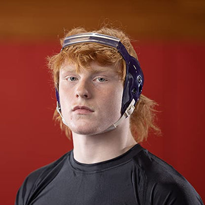 Matman Wrestling Headgear Adult Ear Guard Halo BJJ Grappling Head Guard - color: Navy