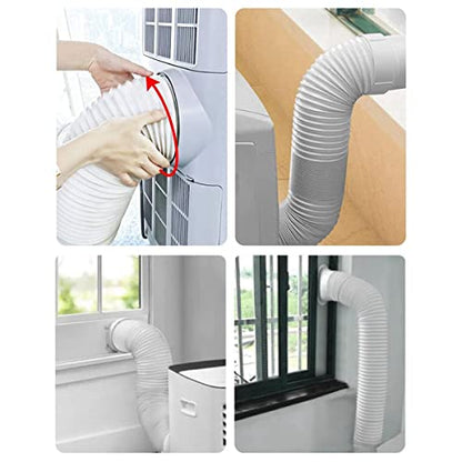 Zerone 15CM Exhaust Hose Connector Air Conditioner Exhaust Hose Coupler Round Tube Conditioner Adapterin for Portable Air Conditioner Horse (ONLY HOSE RING)
