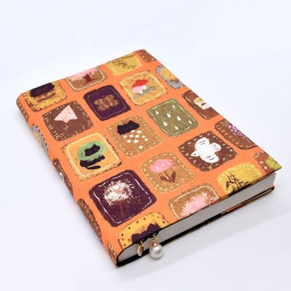 BLBMH 5x8 Book Cover | Handmade Non-Stretch Fabric Sleeve with Bookmark | for Paperback Bible Journal | Privacy Reading Gift for Women - XC Yellow - color: XC Yellow