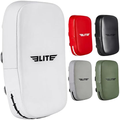 Elite Sports Muay Thai Kickboxing Training Pad for Kickboxing, MMA, Taekwondo, Karate. Ideal for Punches, Knees, and Kicks in Martial Arts Training (ONE PAD ONLY) - color: Solid White