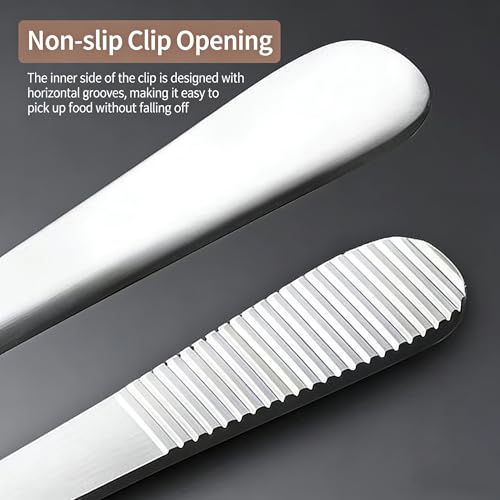 12Inch BBQ Long Forceps Tweezers, Serrated Flat Tips Science Surgical Tongs Jewelers Needle Metal Sewing Sharp Kitchen Cooking Tweezers With Teeth Knurled Handles - color: 2 Parks12in Bbq Tongs W/Hook